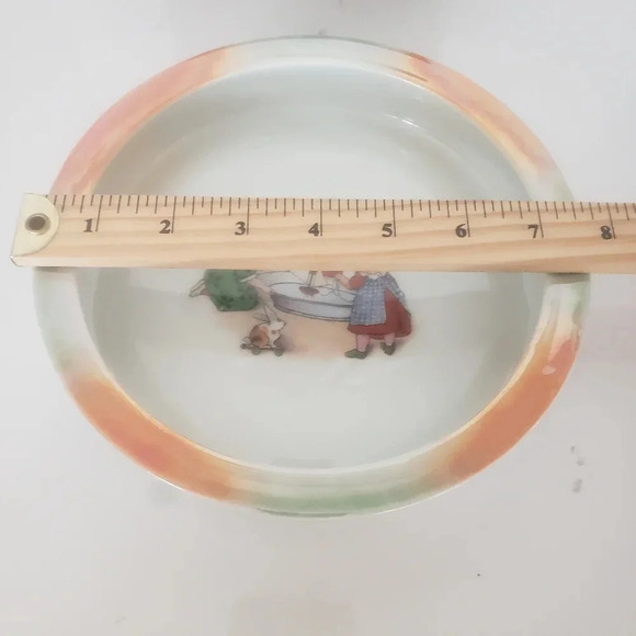 Vintage Lusterware  Childrens Porcelain Dinner Plate/Bowl. - Picture 9 of 9